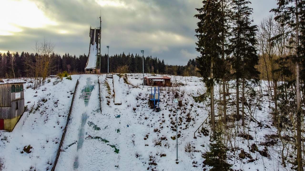 Winterlicher Ausflug zur Sprungschanze von Benneckenstein im Harz 178 Kurt Heyder Schanze
