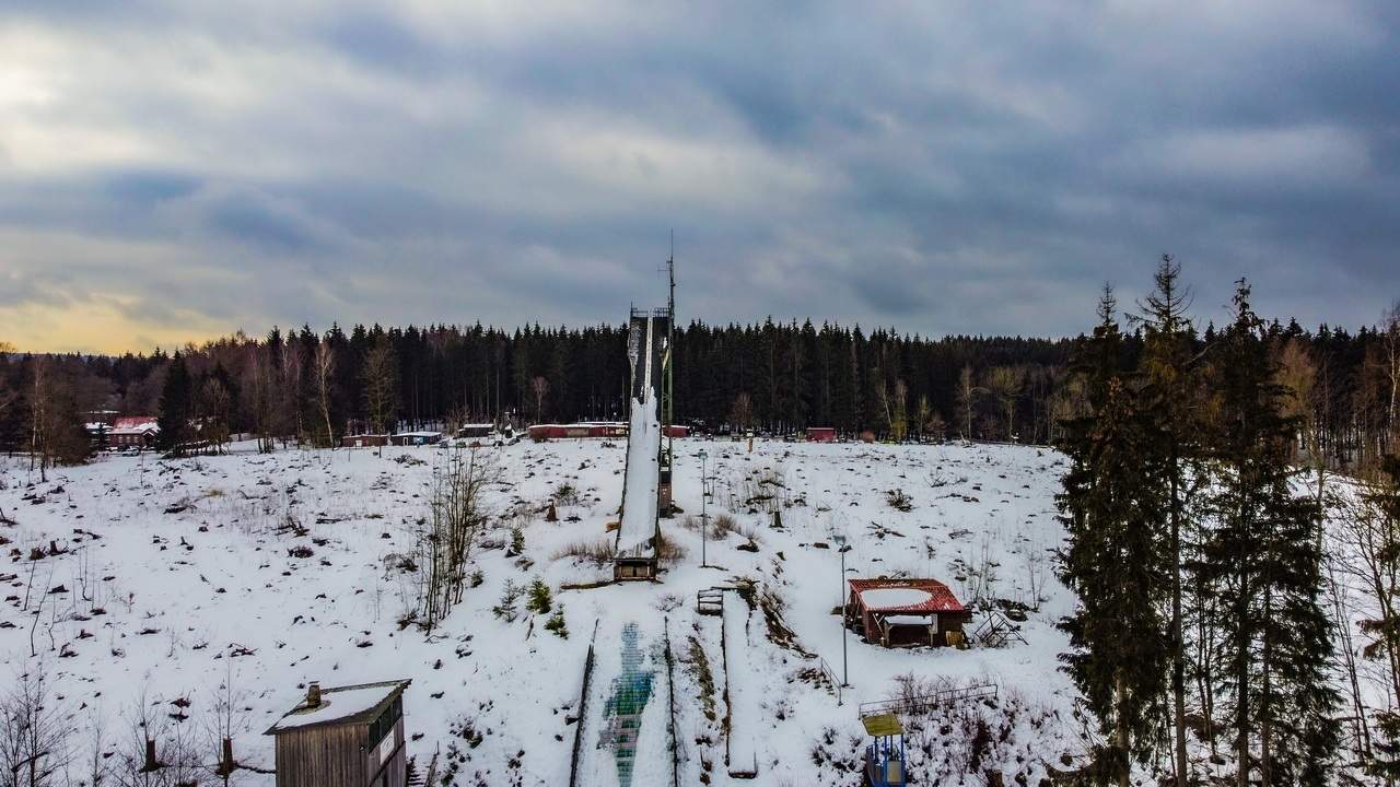 Winterlicher Ausflug zur Sprungschanze von Benneckenstein im Harz 180 Kurt Heyder Schanze