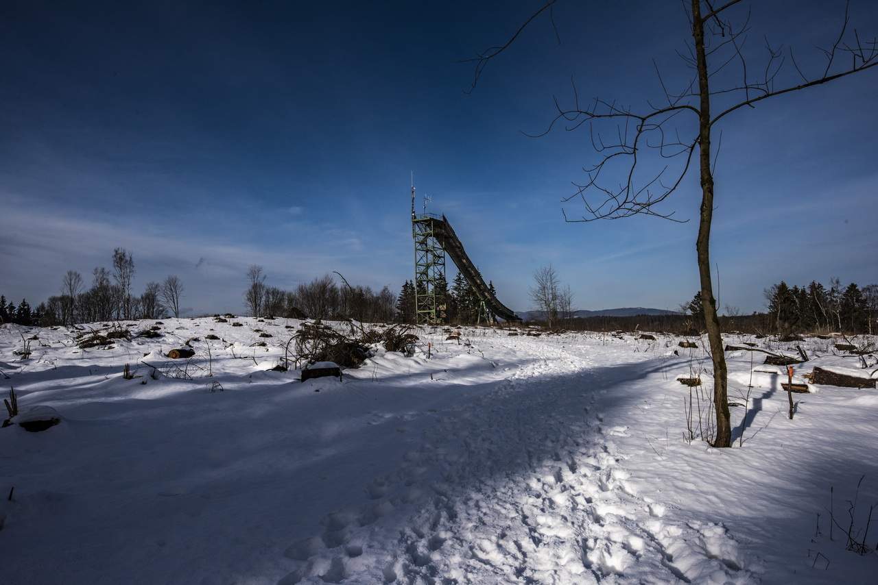 Winterlicher Ausflug zur Sprungschanze von Benneckenstein im Harz 181 Kurt Heyder Schanze
