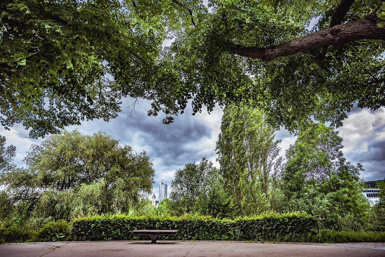 JenaFotografX, Fotografie und Medien aus Jena 57 Eine Bank im Grünen. Sichtweisen aus Jena.