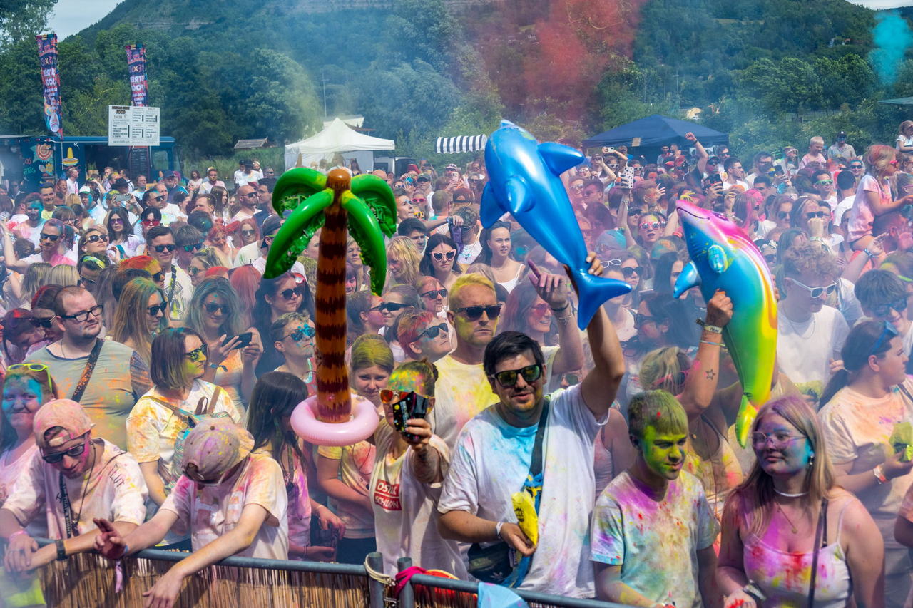 Eventfotografie, Fotos von Veranstaltungen 7 Holi Farbenfeste Jena 2023, Schleichersee