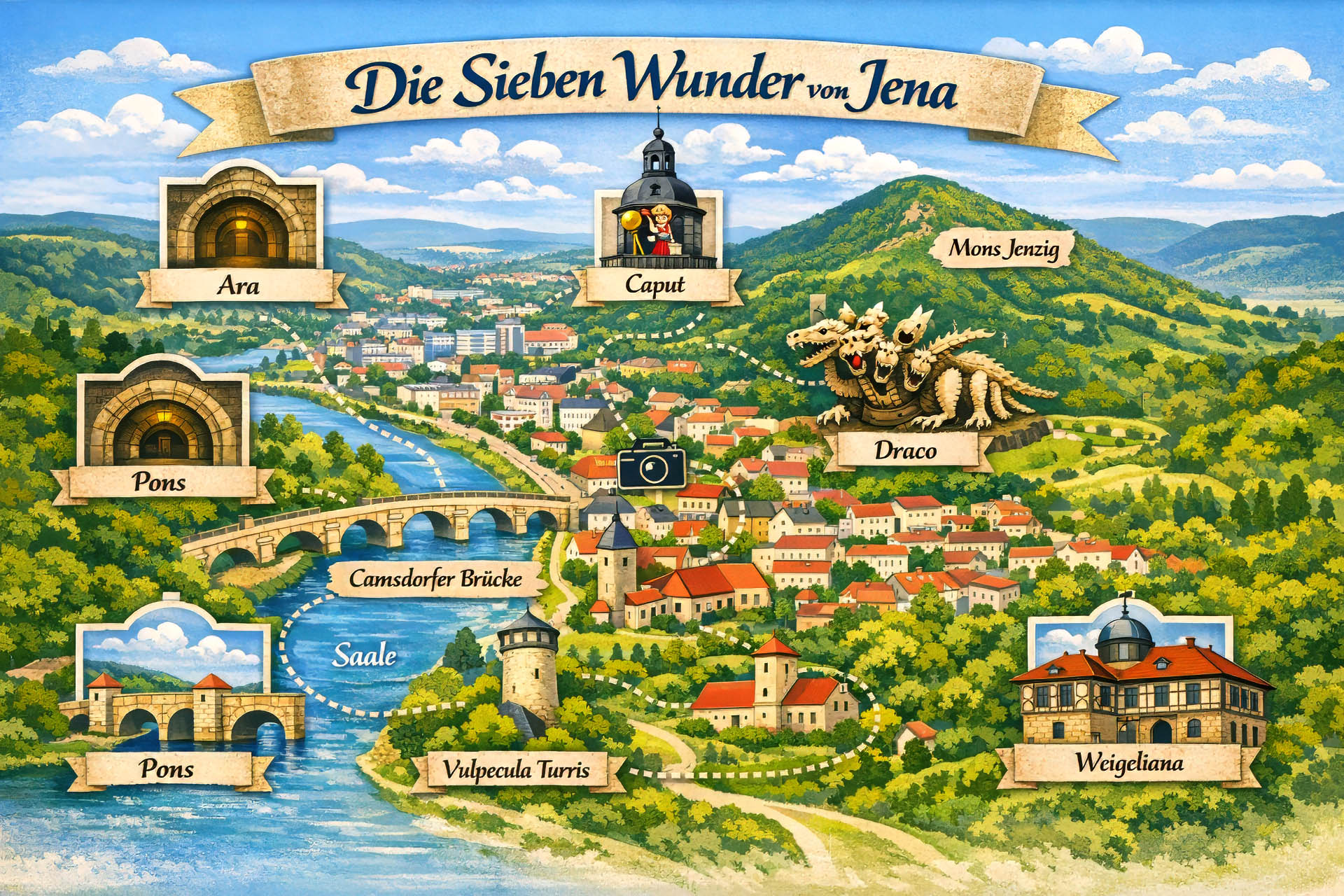 Fototour Die sieben Wunder von Jena. Entdecke die Wunder – mit Kamera und Geschichte